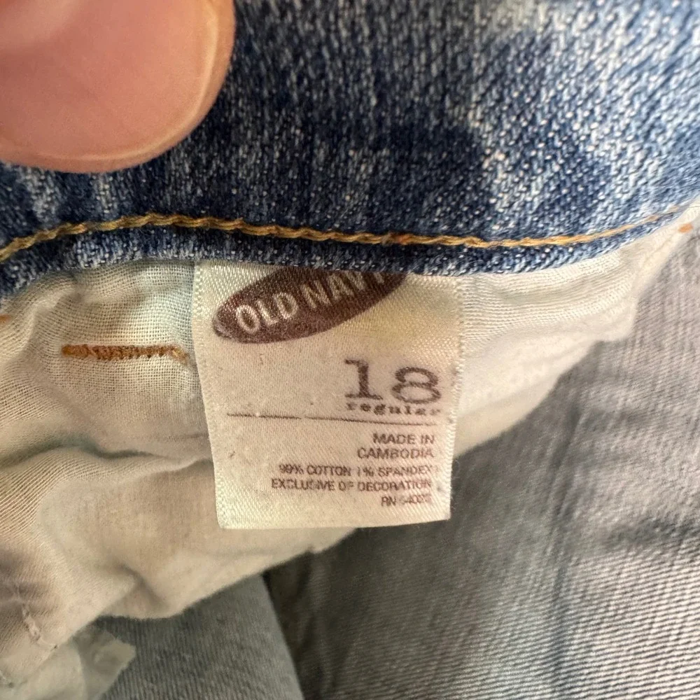 Old‎ Navy Sweetheart Womens Flare Jeans Mid Rise Y2K Style Size 18 - Picture 3 of 11